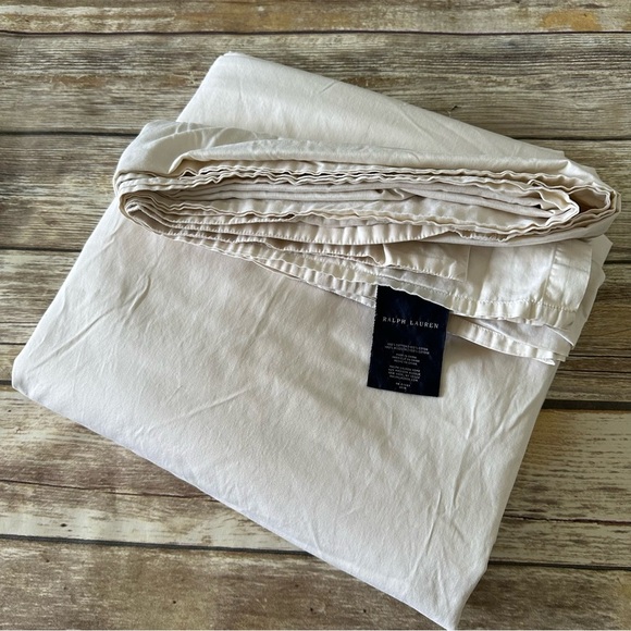 Ralph Lauren King Size Flat Sheet 100% Cotton 109”x 104”
